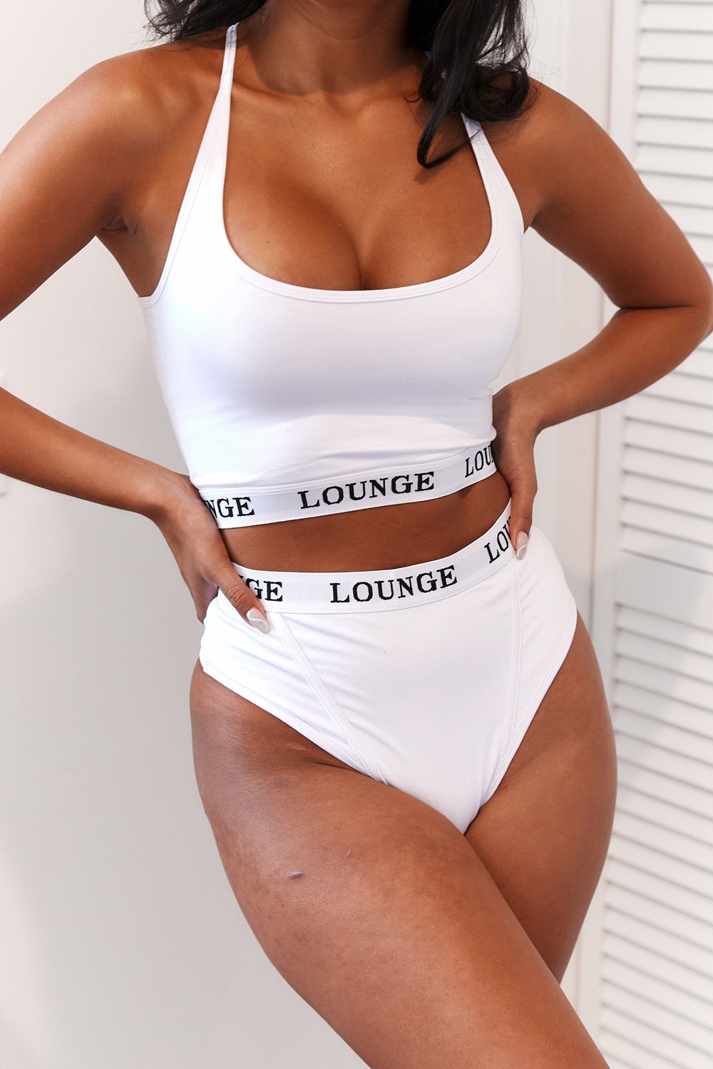Lounge Underwear Bamboo Basic Bralette & String/Briefs Set Wit | WA7642583