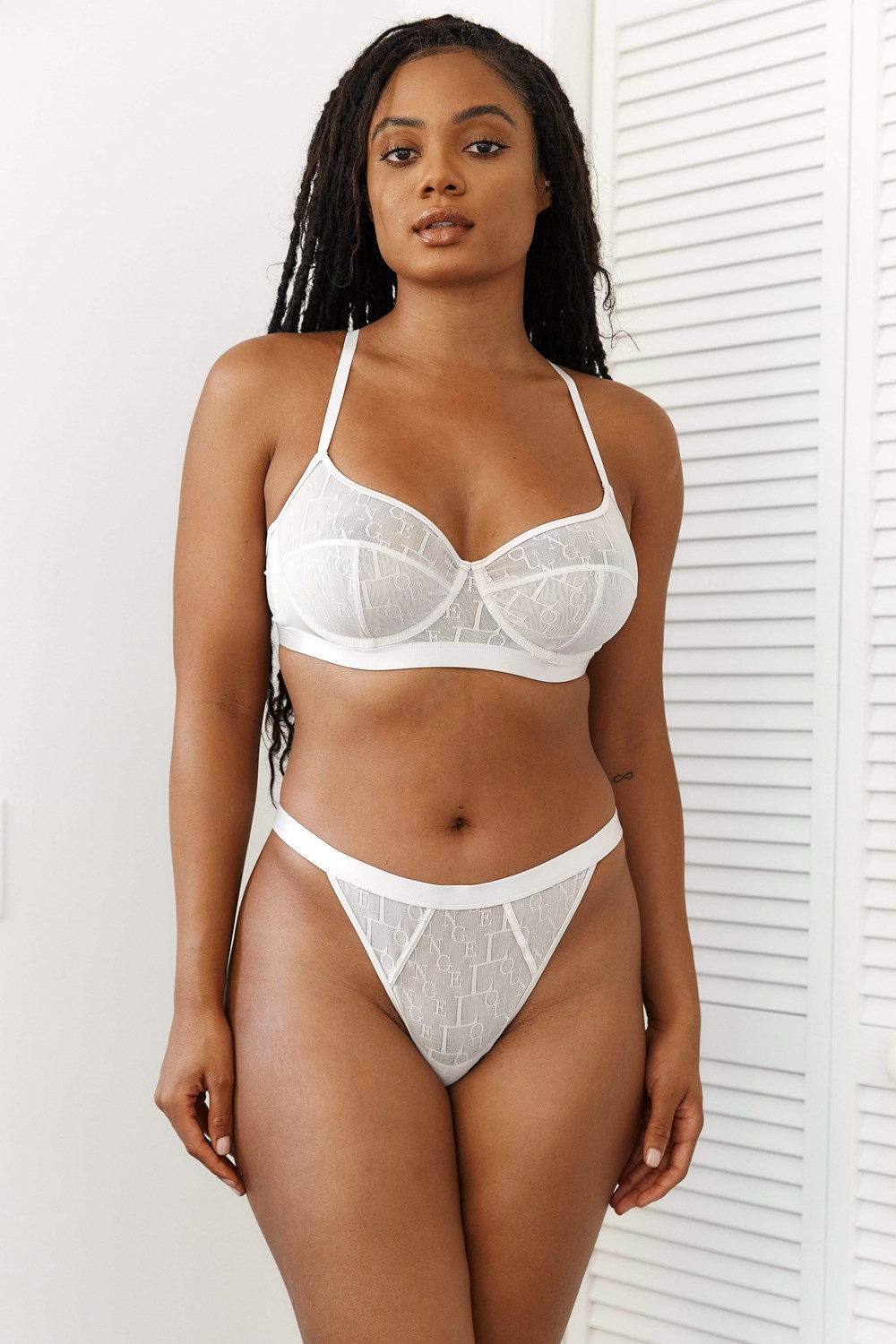 Lounge Underwear Chic Balcony Bra & String Set Pearl | MZ6340978
