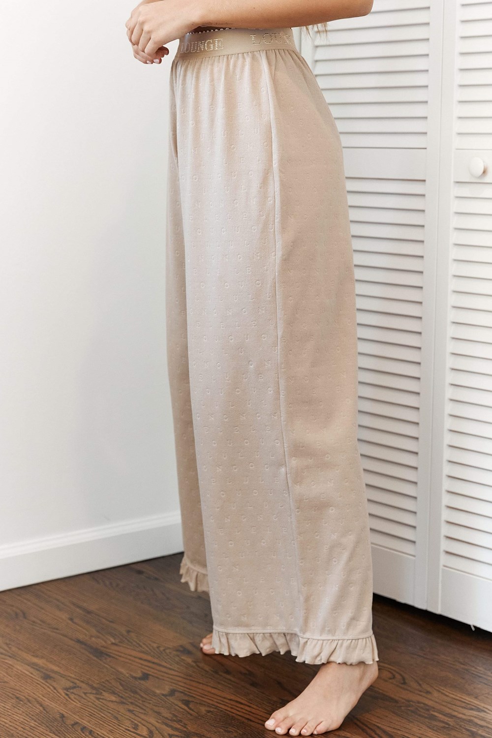 Lounge Underwear Frill Pajama Trousers Mink | ZT6954812