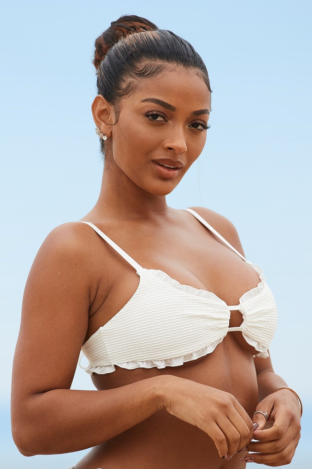Lounge Underwear Hawaii Textured Bikini Top Room | KG9450318