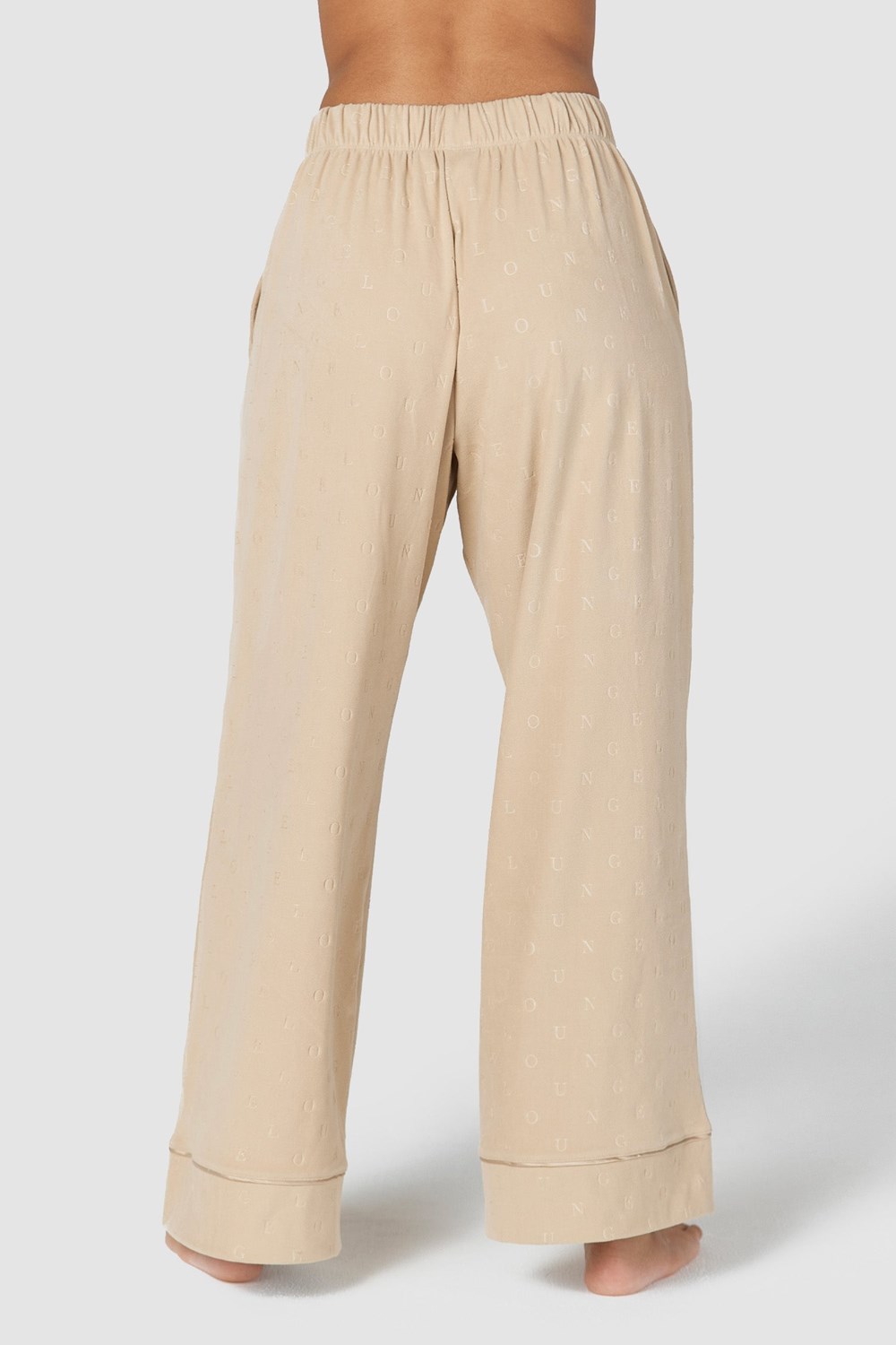 Lounge Underwear Luxury Embossed Pajama Trousers Mink | RP6829143
