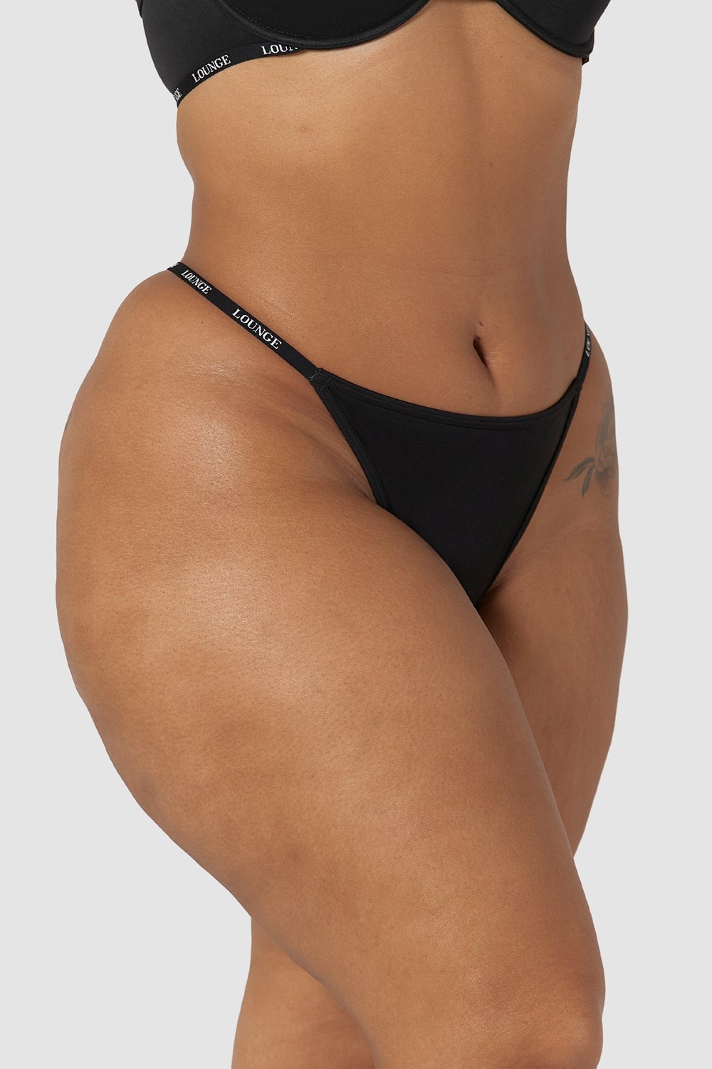 Lounge Underwear Smooth Klassieke String Zwart | CW9615032